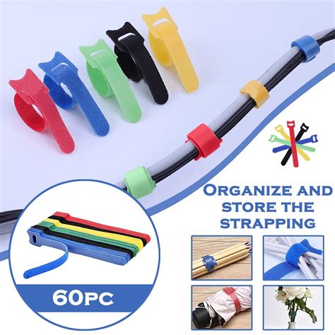 Sdjma Pcs Fastening Cable Ties Reusable Adjustable Cord Ties