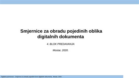 Pdf Smjernice Za Obradu Pojedinih Oblika Digitalnih Dokumenta