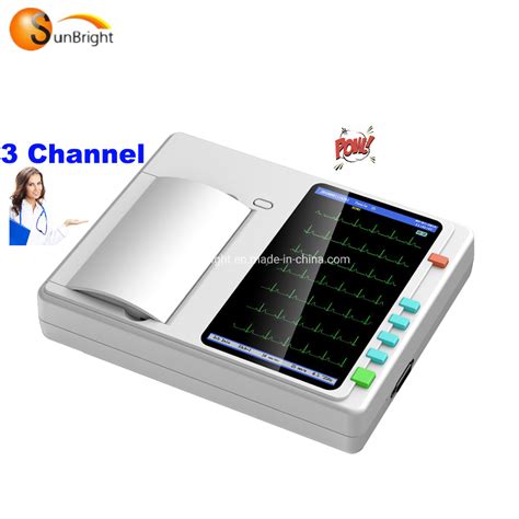 Digital 12 Leads ECG Machine 3 Channel ECG EKG Monitoring Device