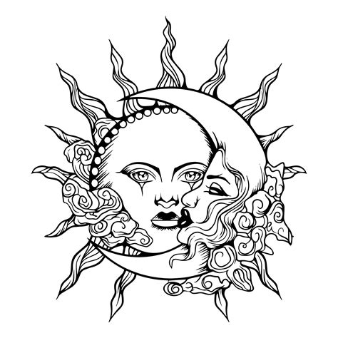 Sun And Moon Svg Celestial Svg Sun Svg Moon Svg Sun And Inspire Uplift