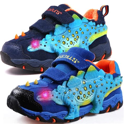 Dinoskulls Kids Shoes 3d Dinosaur Light Up Boys Sneakers 2019 Led