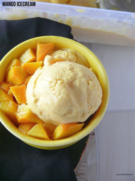 easy mango ice cream with sweetened condensed milk - Marudhuskitchen