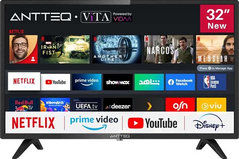 Antteq Av Smart Tv Inch Cm Televisie Met Netflix Prime Video