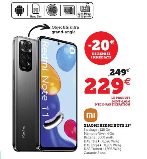 Promo Xiaomi Redmi Note 11 Chez Hyper U ICatalogue Fr