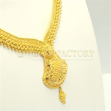 Buy Online Ct Gold Necklace Set Goldfactory Co Uk