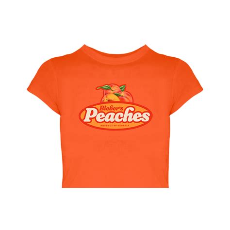 Peaches Orange Crop T Shirt Justin Bieber Shop