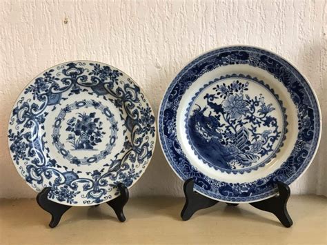 Plato 2 Azul Y Blanco Porcelana China Siglo XVIII Catawiki