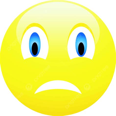 Triste Emoticon Pesar Rosto Facial Vetor Png Pesar Facial Enfrentar Imagem Png E Vetor Para