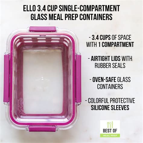 Ello Single-Compartment Glass Meal Prep Containers Review - Best Of Meal Prep