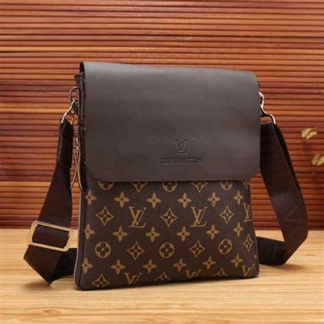 Louis Vuitton Men Leather Office Bag Satchel Shoulder Bag Crossbody On