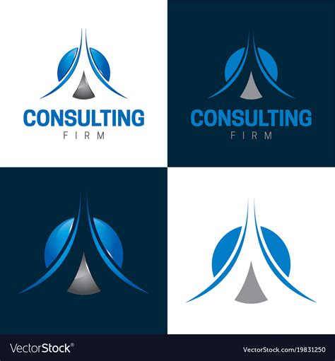 Consulting Firm Icon And Logo Royalty Free Vector Image