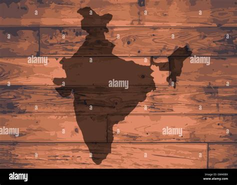 Vector de esquema de mapa de india Imágenes vectoriales de stock