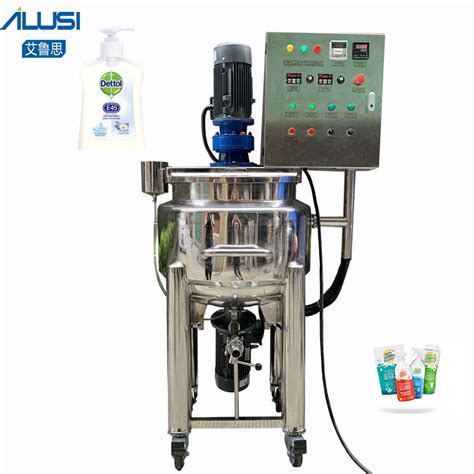 Chemical Liquid Soap Mixing Tank Homogenizer Mixer Heating Hand