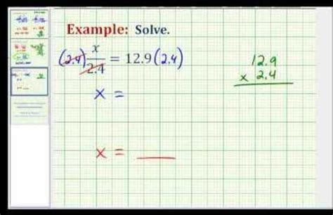 Solve A One Step Equation With Decimals By Multiplying Example