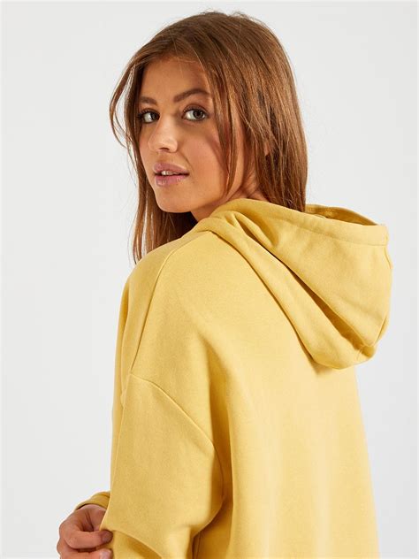 Sweat à capuche oversize jaune Kiabi 12 00