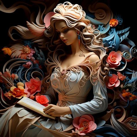 Premium Ai Image Quilling Artistry Intricate Paper Creations