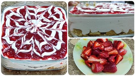 Strawberry Delight No Bake Refreshing Delicious Dessert Youtube