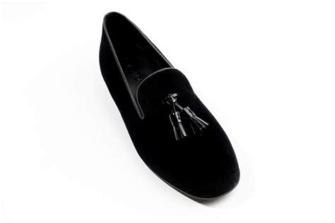 Women's Black Velvet Loafers | G ALXNDR