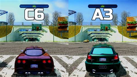 Nfs Most Wanted Chevrolet Corvette C6 Vs Audi A3 3 2 Quattro Drag Race Youtube