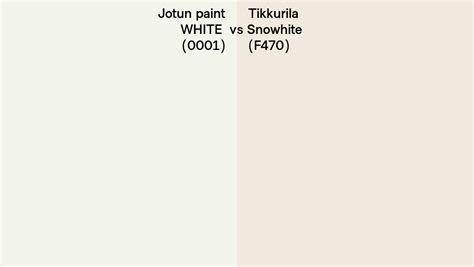 Jotun Paint White Vs Tikkurila Snowhite F Side By Side