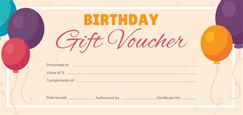 Birthday Gift Certificate Template Free Printable throughout Printable ...