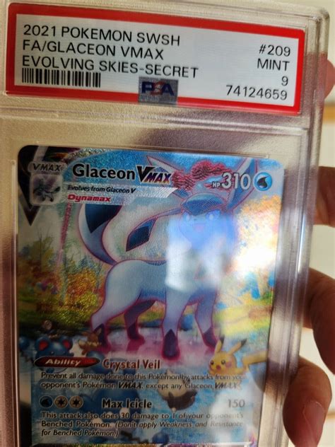 Pokemon Glaceon Vmax 209 203 Alternative Art Alt Holo Foil Evolving