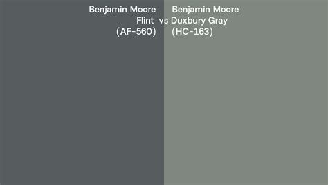 Benjamin Moore Flint Vs Duxbury Gray Side By Side Comparison