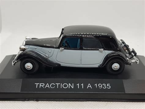 CITROEN TRACTION 11 A COUPE 1935 noire et bleu 1 43 BOITE Gonçalves