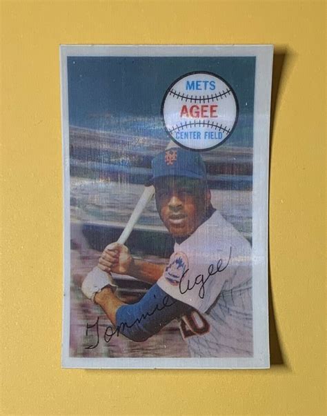 1970 KELLOGGS 3 D SUPERSTARS TOMMIE AGEE 11 NO CRACKS MINT METS