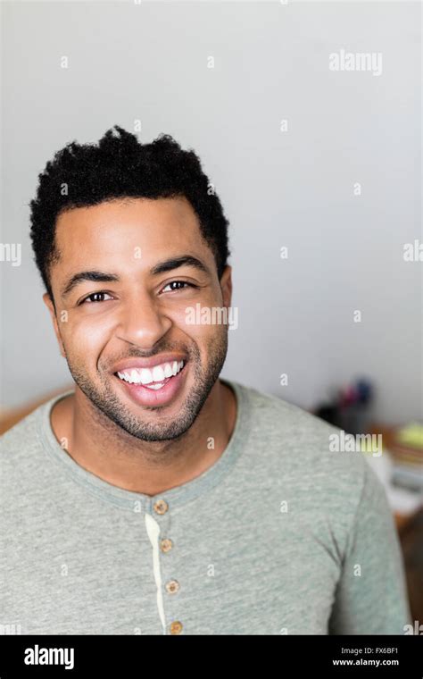 African American man smiling Stock Photo - Alamy