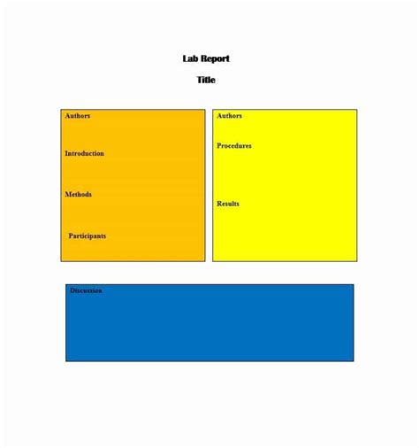 Lab Report Templates Writing Word Excel Format