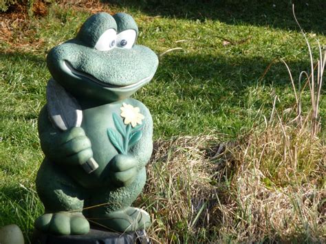 Free Images Grass Monument Statue Green Frog Garden Sculpture