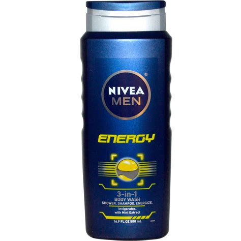 Nivea Men 3 In 1 Body Wash Energy 169 Fl Oz 500 Ml Iherb