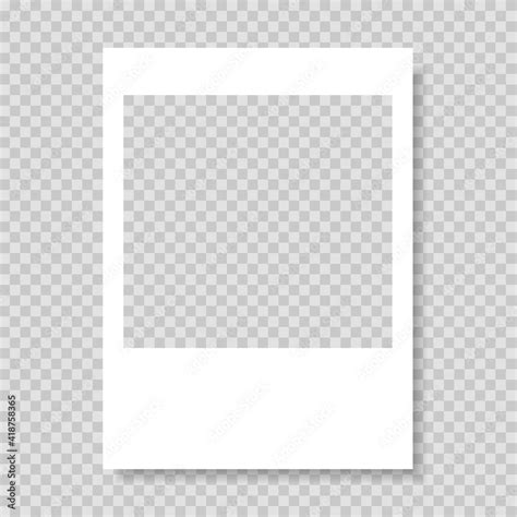 Polaroid frame, vector. Photo frame. Frame-border template. Gray color ...