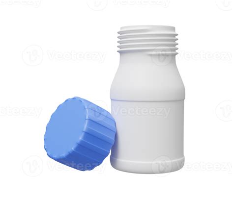 Open Pill Bottle 3d Render 21113124 PNG