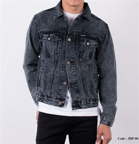 Jual Jaket Jeans Pria Black Acid Wash Hitam Washed Snow Pria Jdp Di