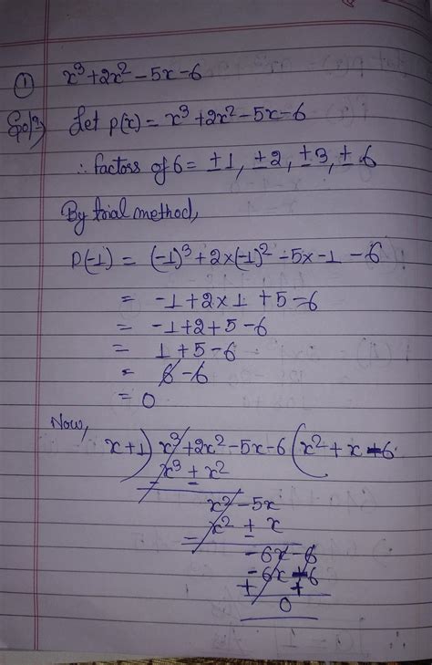 Use Factor Theorem To Factorise The Polynomial Completely X Cube X