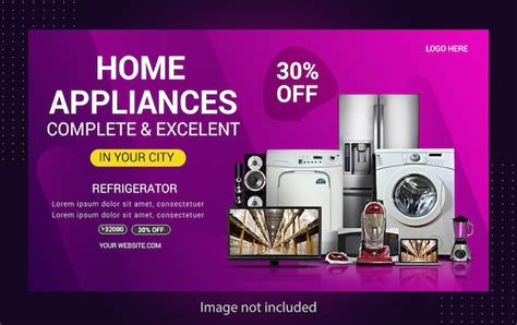 Baner Website Home Appliance Vectors And Illustrations For Free Download