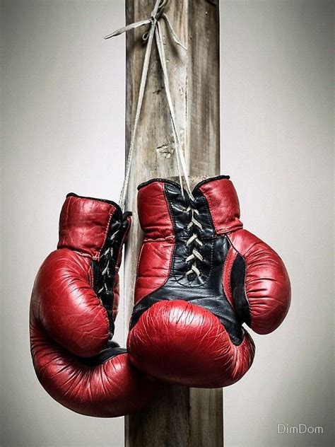 "Red, vintage boxing gloves" Posters by DimDom | Redbubble | Red boxing ...