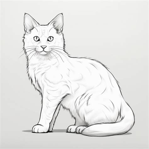 Gato De Van Turco Vector Premium