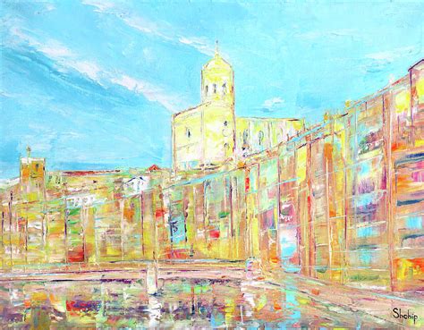 Sunny Day In Girona Painting By Natalia Shchipakina Fine Art America