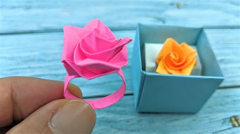 How To Make Easy Rose Ring From Post It Note Youtube