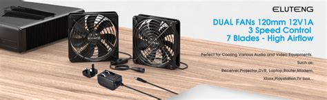 Eluteng Mm Fans V A Computer Fan Dual Pc Fan Dc Powered Quiet