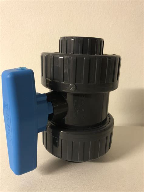 PLIMAT GREY PVC EPDM 1 1 4 D 40 Double Union Ball Valve EBay