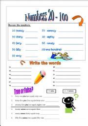 numbers   esl worksheet  jeffjane