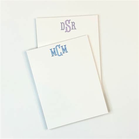 Monogram Notepad Personalized Notepads Etsy