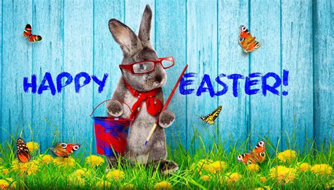 Funny Easter bunny. Happy Easter holiday concept. 6709165 Stock Photo ...