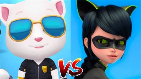 Agente Angela Vs Ladynoir Jogo Talking Tom Corrida Do Ouro Vs Jogo