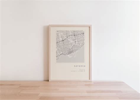 Toronto Map, Printable Wall Art, Map Printable, City Map Print, Toronto ...