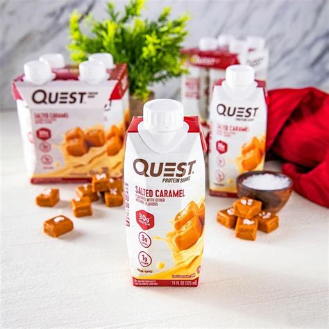 Quest Protein Shake Ready To Drink Salted Caramel 4 Pack Ebay